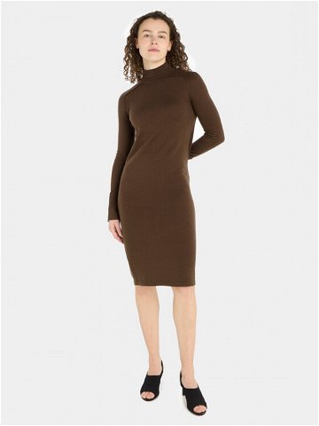 Calvin Klein Úpletové šaty K20K205992 Hnědá Regular Fit