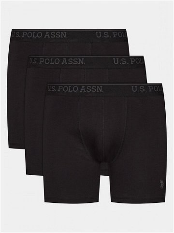 U S Polo Assn Sada 3 kusů boxerek 80454 Černá