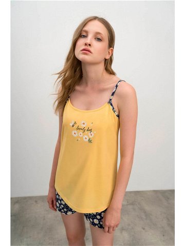 Dvoudílné dámské pyžamo model 17161752 – Vamp Barva yellow flax Velikost XL