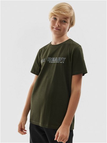 Chlapecké tričko s potiskem – khaki