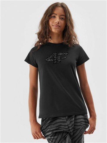 Dívčí tričko s potiskem – černé