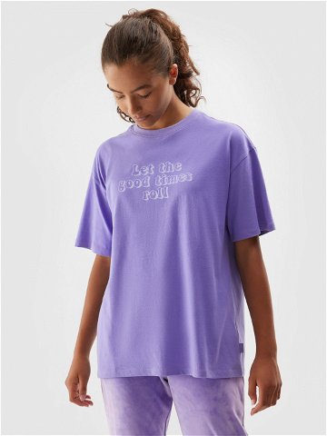 Dívčí tričko s potiskem – fialové