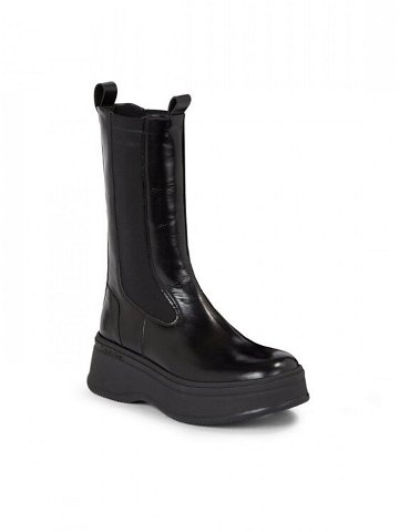 Calvin Klein Kotníková obuv s elastickým prvkem Pitched Chelsea Boot HW0HW01686 Černá