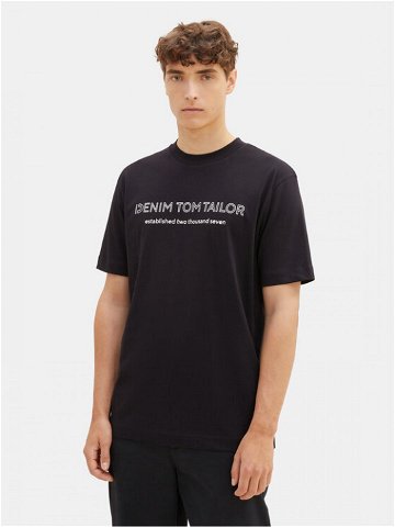 Tom Tailor Denim T-Shirt 1037683 Černá Regular Fit
