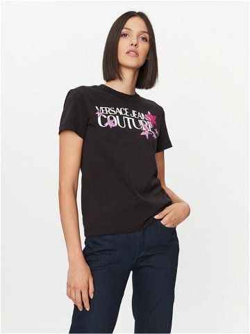 Versace Jeans Couture T-Shirt 75HAHT20 Černá Regular Fit