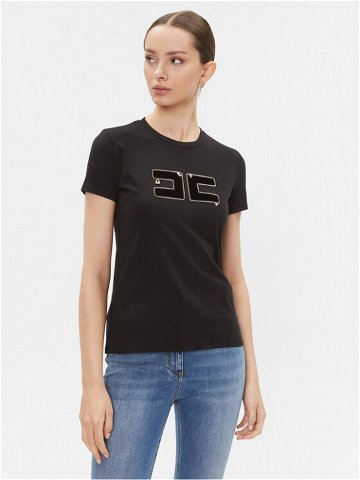 Elisabetta Franchi T-Shirt MA-002-36E2-5403 Černá Regular Fit