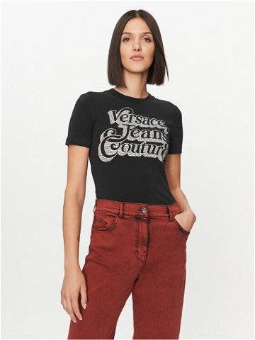 Versace Jeans Couture T-Shirt 75HAHG02 Černá Regular Fit