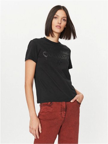 Versace Jeans Couture T-Shirt 75HAHT16 Černá Regular Fit