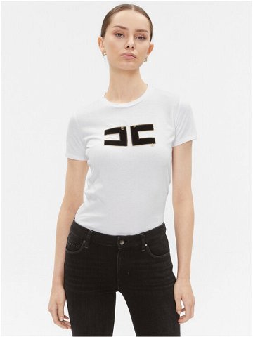 Elisabetta Franchi T-Shirt MA-002-36E2-V220 Bílá Regular Fit