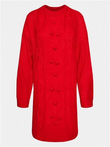Brave Soul Úpletové šaty LKD-555BERNARD Červená Regular Fit