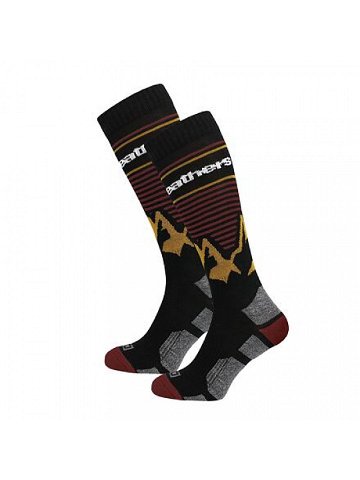 HORSEFEATHERS Snowboardové ponožky Arlo Thermolite – burgundy BLACK velikost 11 – 13