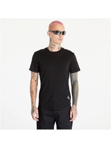 Calvin Klein Jeans Badge Turn Up Short Sleeve T-Shirt Black