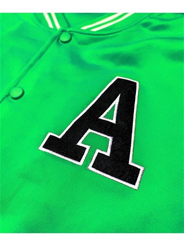 Zelená pánská baseballová mikina 8B1157-27 Barva odcienie zieleni Velikost M
