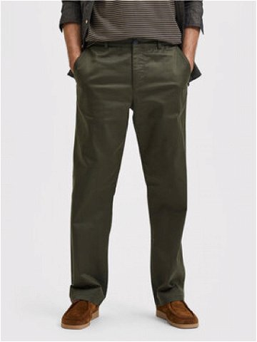 Selected Homme Chino kalhoty Salford 16080159 Zelená Loose Fit