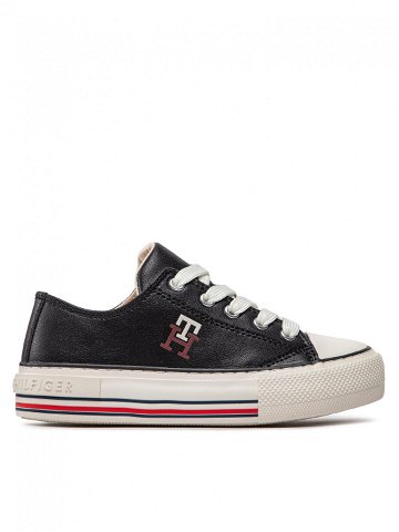 Tommy Hilfiger Plátěnky Low Cut Lace-Up Sneaker T3A9-32287-1355 m Černá