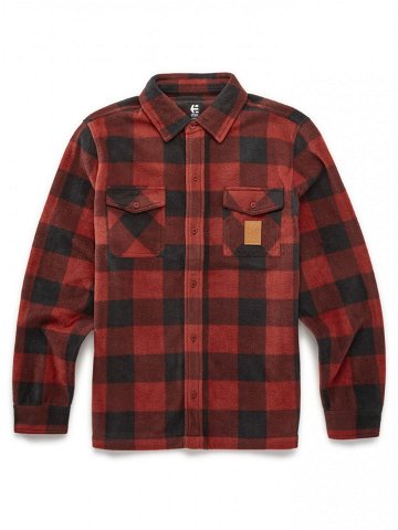 Etnies pánská košile Woodsman Fleece Rust Červená Velikost XL