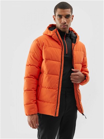 Pánská lyžařská péřová bunda se syntetickým peřím – oranžová