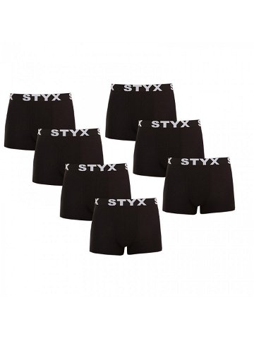 7PACK pánské boxerky Styx sportovní guma černé 7G960 L