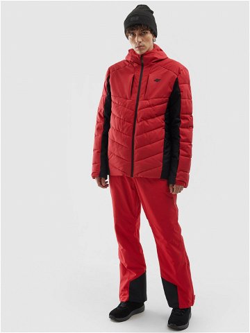 Pánská lyžařská péřová bunda se syntetickým peřím – červená