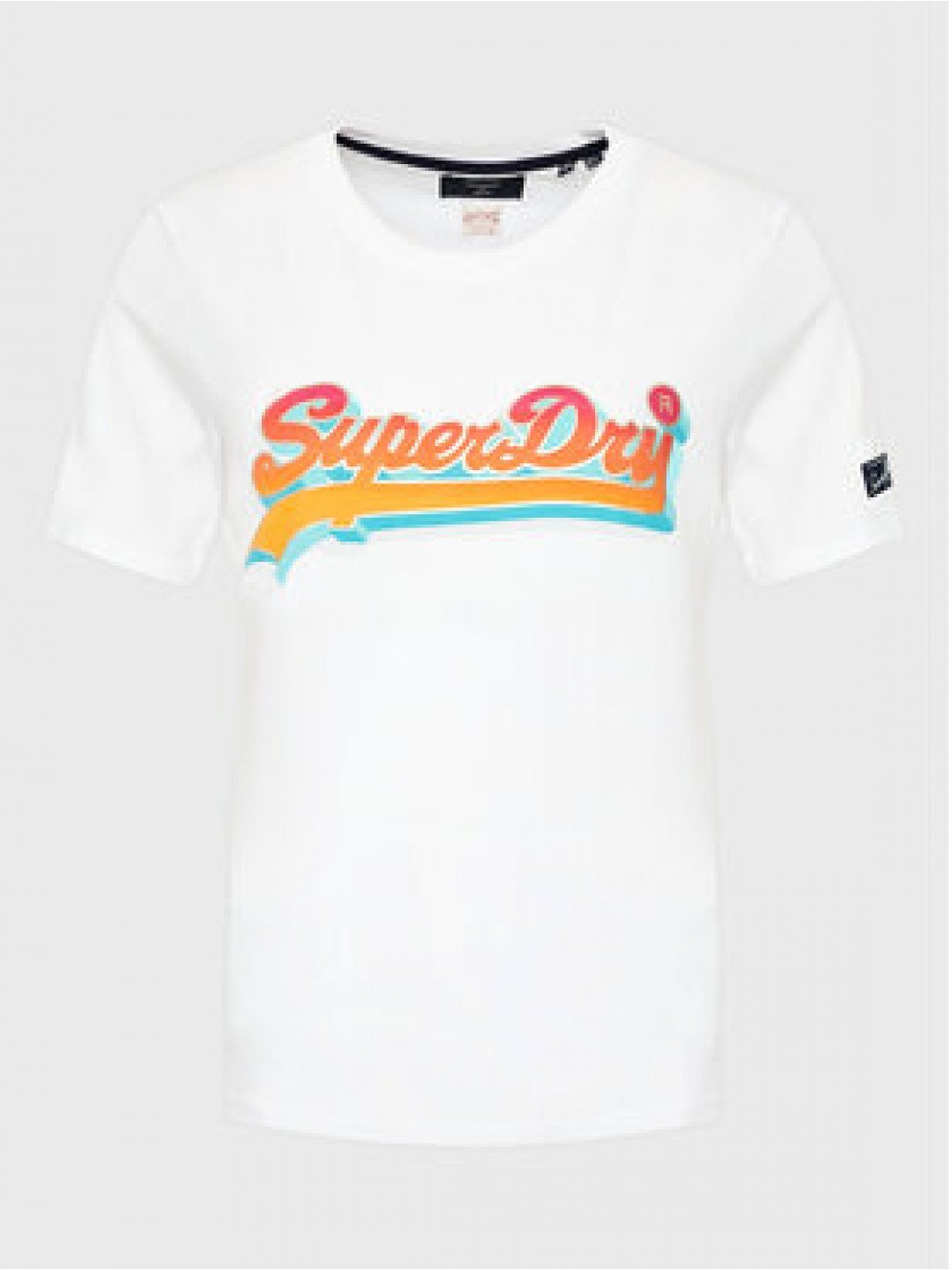 Superdry T-Shirt Vintage Vl Seasonal W1010790A Bílá Regular Fit