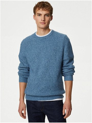 Světle modrý pánský basic svetr Marks & Spencer