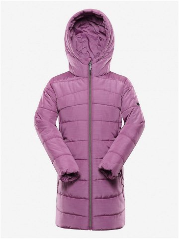 Růžový holčičí zimní prošívaný kabát ALPINE PRO EDORO