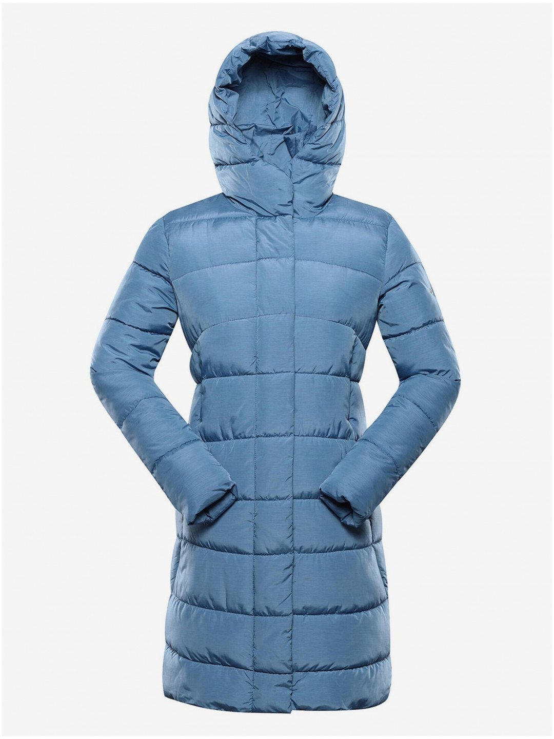 Modrý dámský zimní prošívaný kabát ALPINE PRO EDORA