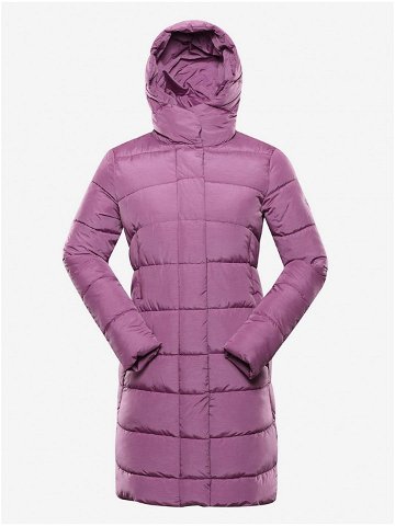 Růžový dámský zimní prošívaný kabát ALPINE PRO EDORA