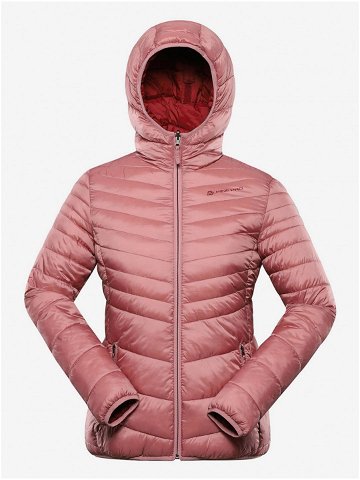 Růžová dámská oboustranná zimní prošívaná bunda ALPINE PRO EROMA