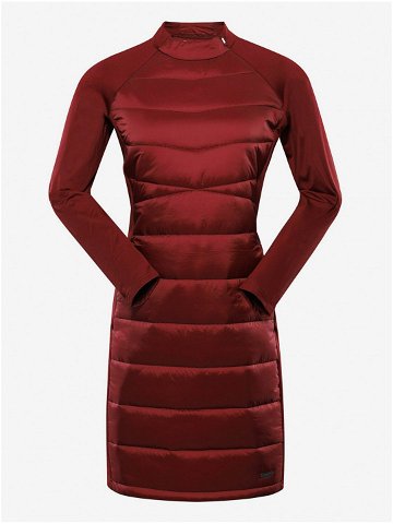 Červené dámské zimní hi-therm šaty ALPINE PRO OMERA