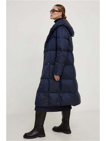Péřová bunda Answear Lab dámská tmavomodrá barva zimní