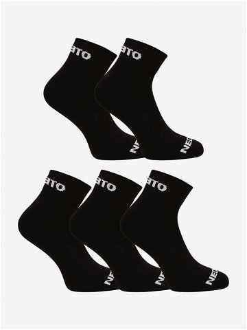 Sada pěti párů ponožek v černé barvě Nedeto