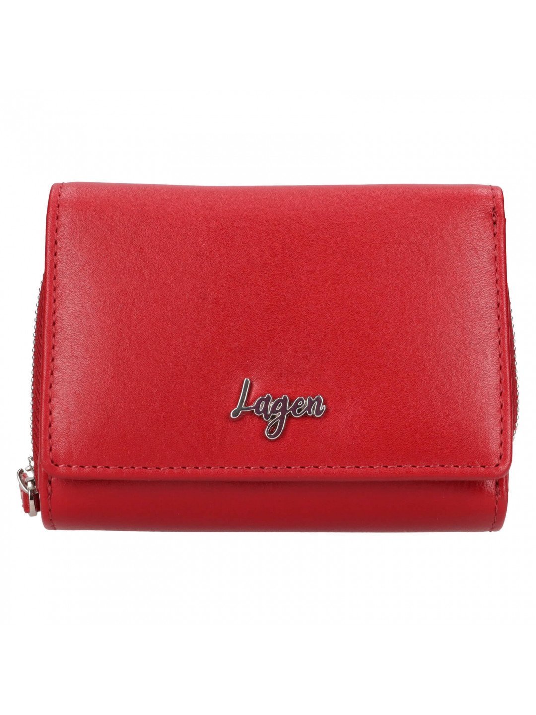 Dámská kožená peněženka Lagen Stelna – červená
