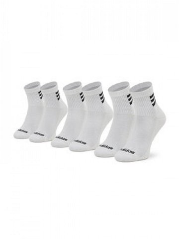 Adidas Sada 3 párů vysokých ponožek unisex Hc 3 Stripes Quarter HD2211 Bílá