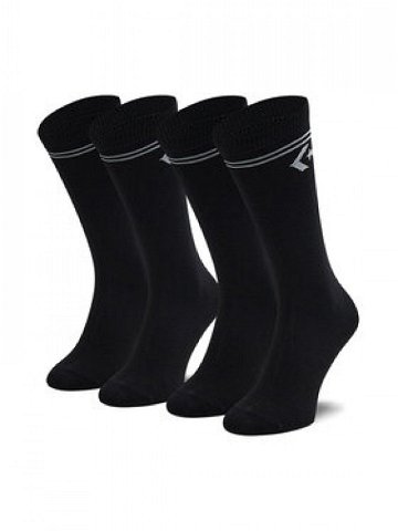 Converse Sada 2 párů pánských vysokých ponožek E1025B-2010 r 39-42 Černá