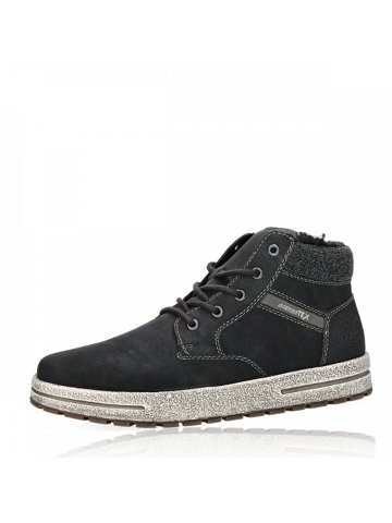 Rieker pánské zateplené kotníkové boty na zip – černé – 46