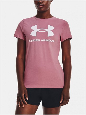 Starorůžové sportovní tričko Under Armour UA W SPORTSTYLE LOGO SS