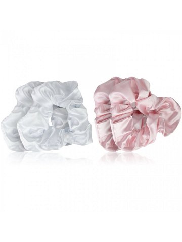 Brushworks Satin Scrunchies Pink & White gumičky do vlasů