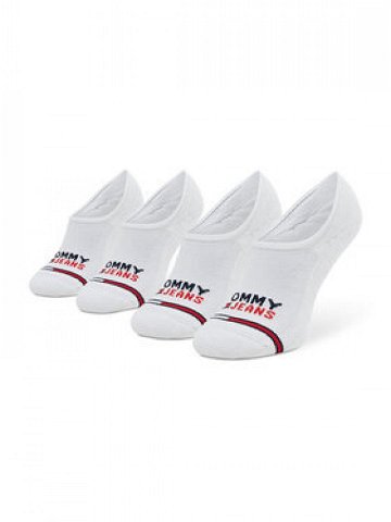 Tommy Jeans Sada 2 párů kotníkových ponožek unisex 701218958 Bílá