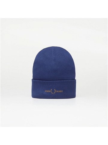 FRED PERRY Graphic Beanie French Navy Dark Caramel
