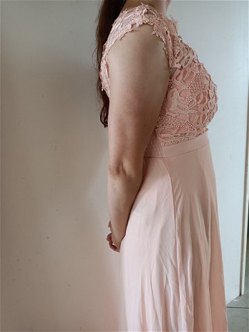 Dámské šaty dlouhé Lenka korálově růžové – EVA & LOLA S