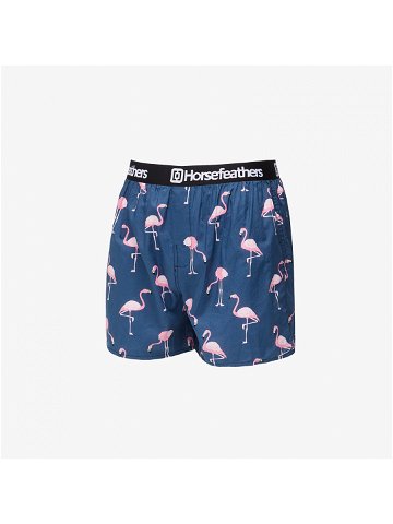Horsefeathers Frazier Boxer Shorts Blue Flamingos Print