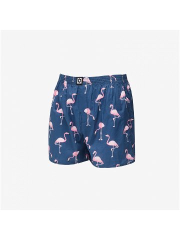 Horsefeathers Manny Boxer Shorts Blue Flamingos Print