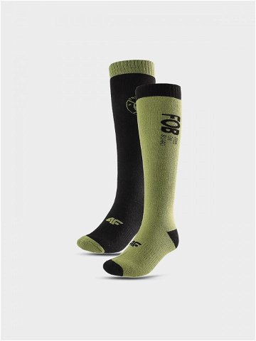 Pánské snowboardové ponožky 2-pack – limetové