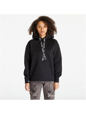 Calvin Klein Jeans Oversized Logo Tape Hoodie Black
