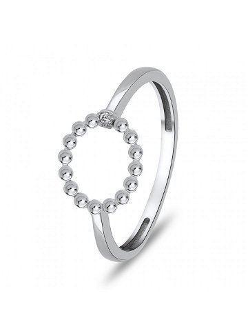 Brilio Silver Moderní dámský prsten s čirým zirkonem RI009W 56 mm