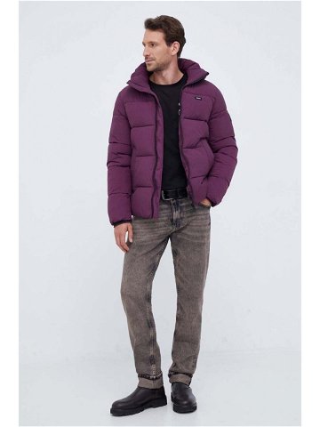Bunda Calvin Klein pánská fialová barva zimní