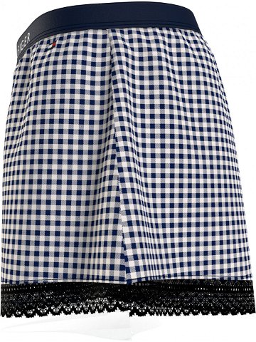 Dámské pyžamové šortky WOVEN SHORT PRINT UW0UW04944 02G tm modro-bílé – Tommy Hilfiger L