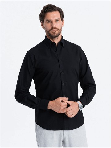 Černá pánská košile Ombre Clothing