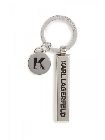 Klíčenka karl lagerfeld k essential logo keychain šedá none